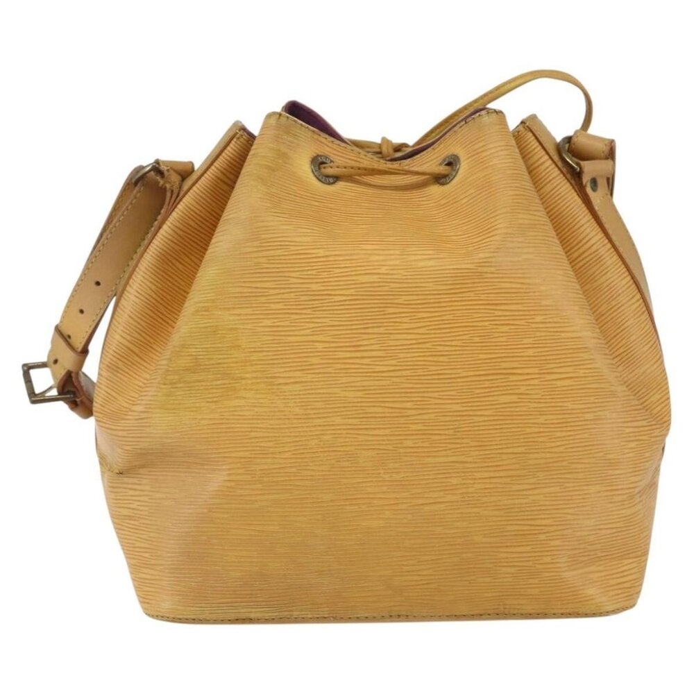 Authentic LOUIS VUITTON Epi Petit Noe Shoulder Bag Yellow M44109 LV - Picture 10 of 16